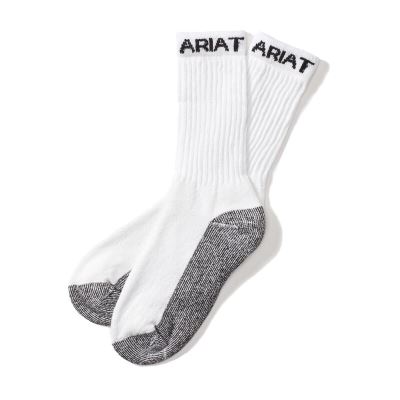 Ariat Logo (3 Pack) Beyaz Çorap Erkek (11117-471)